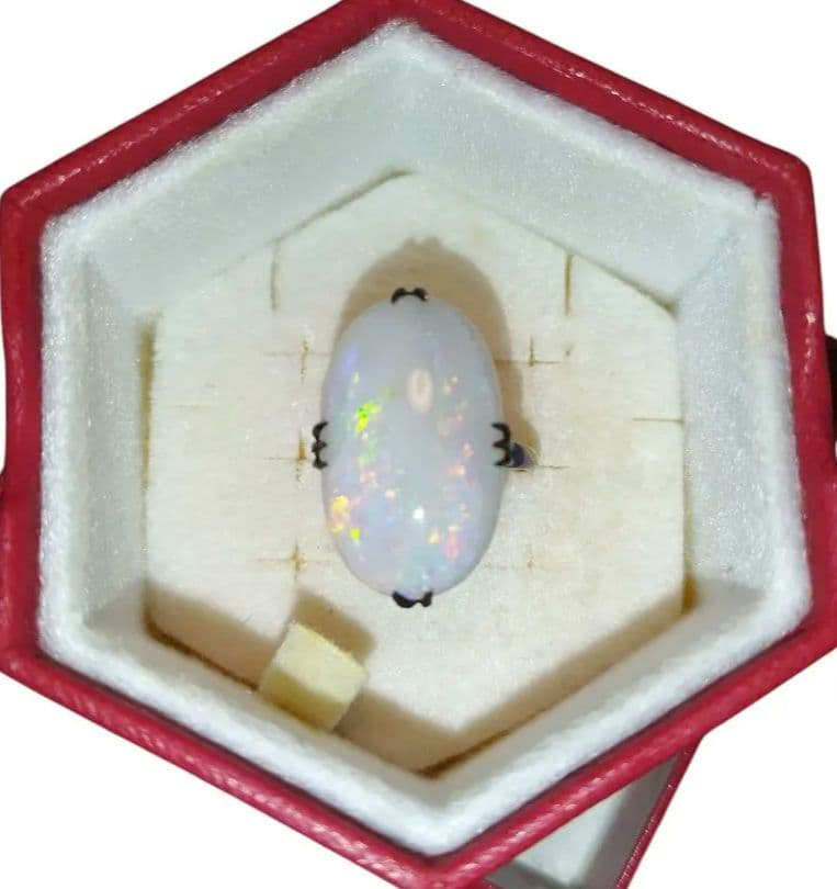 K18 オパール リング 総重量約5g 遊色あり 指輪 天然石