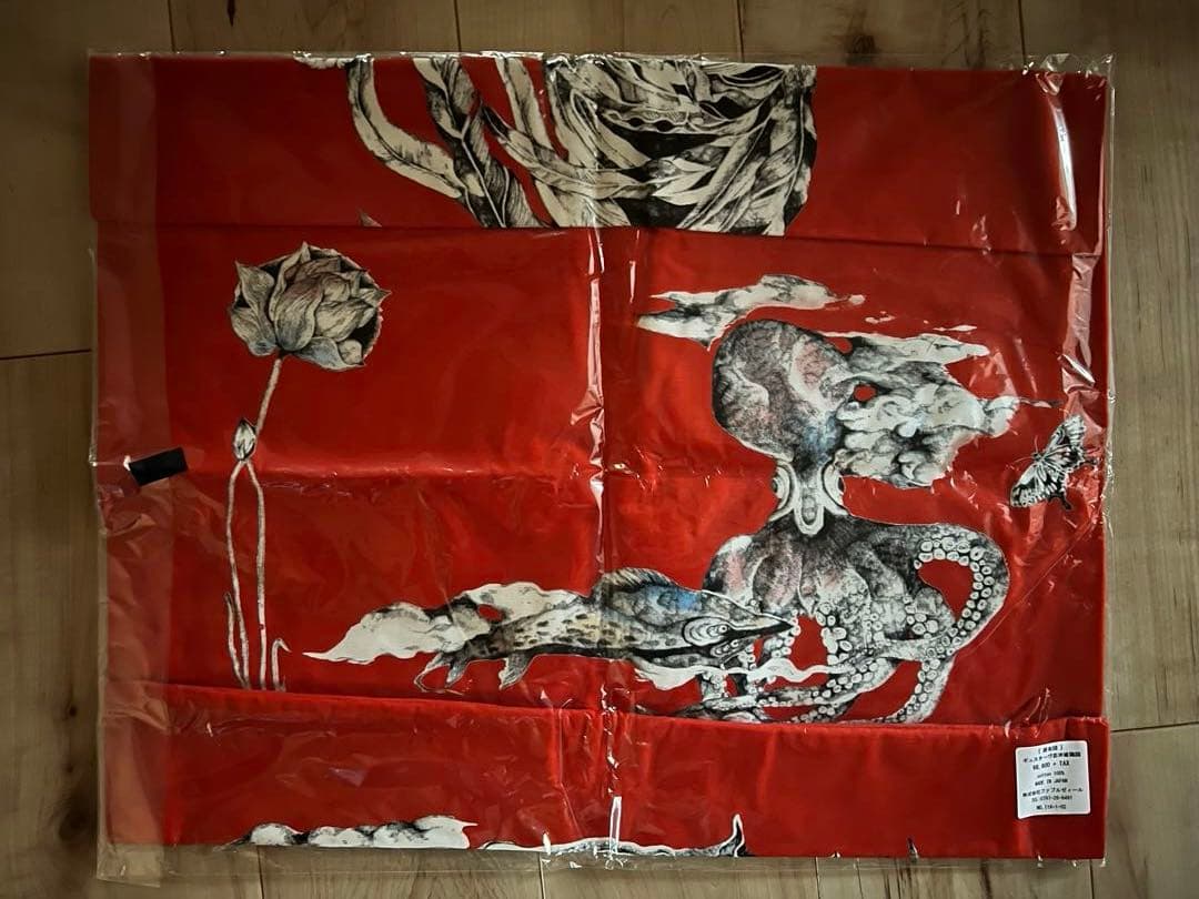 ヒグチユウコ　若冲雄鶏図　座布団カバー