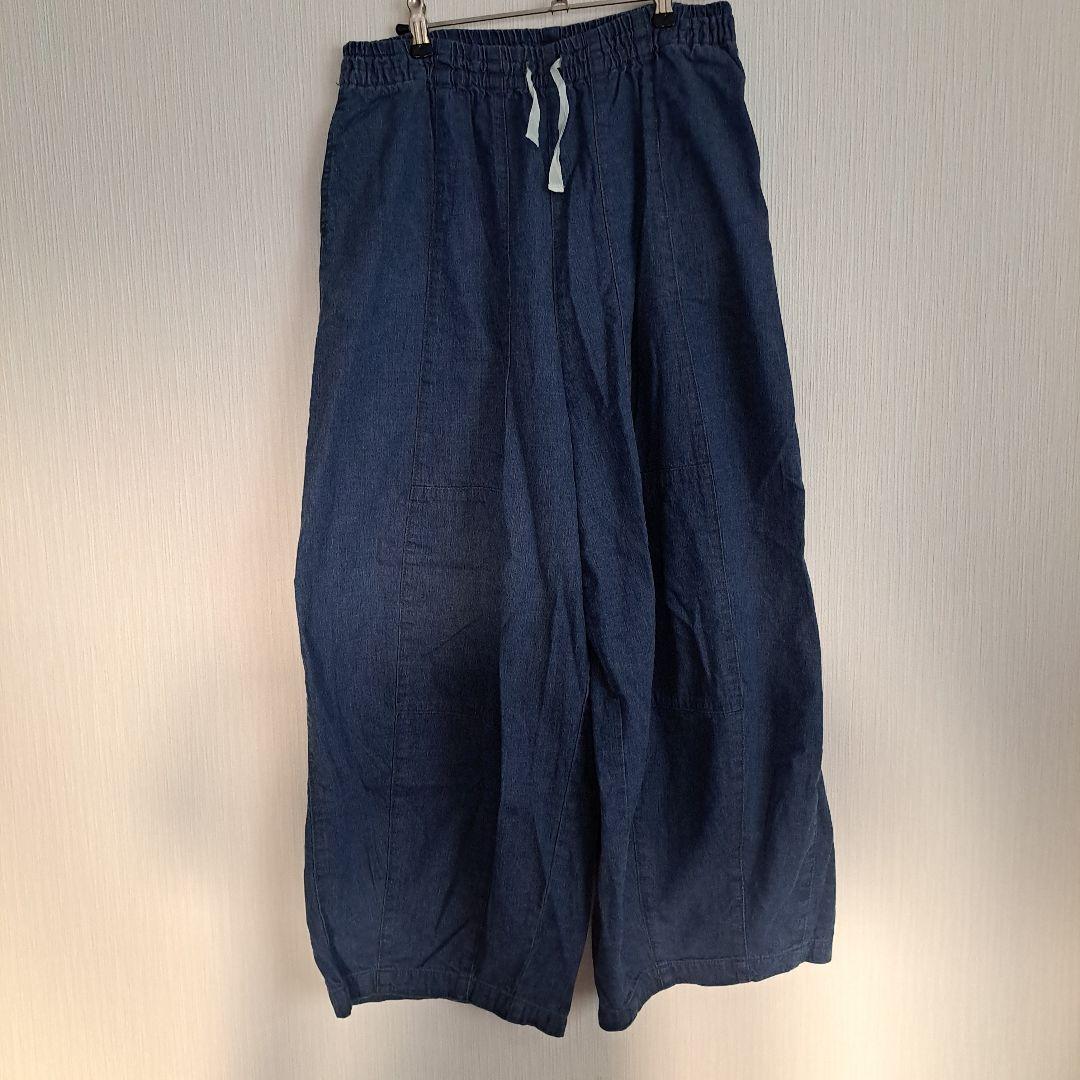 needles ニードルス ブルー ガウチョパンツ コットン ネペンテス