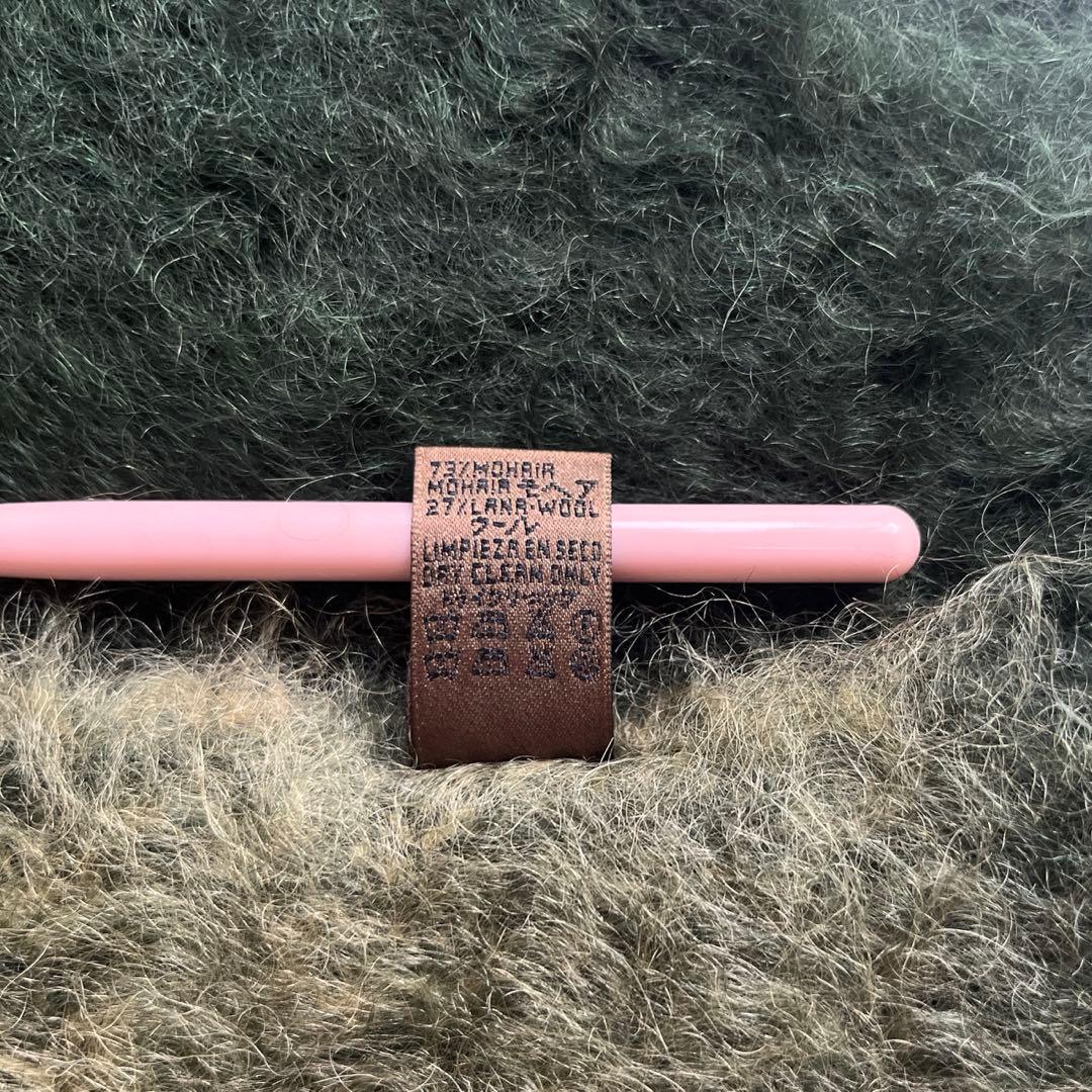 LOEWE アナグラム刺繍 マフラー　グリーン　ロエベ