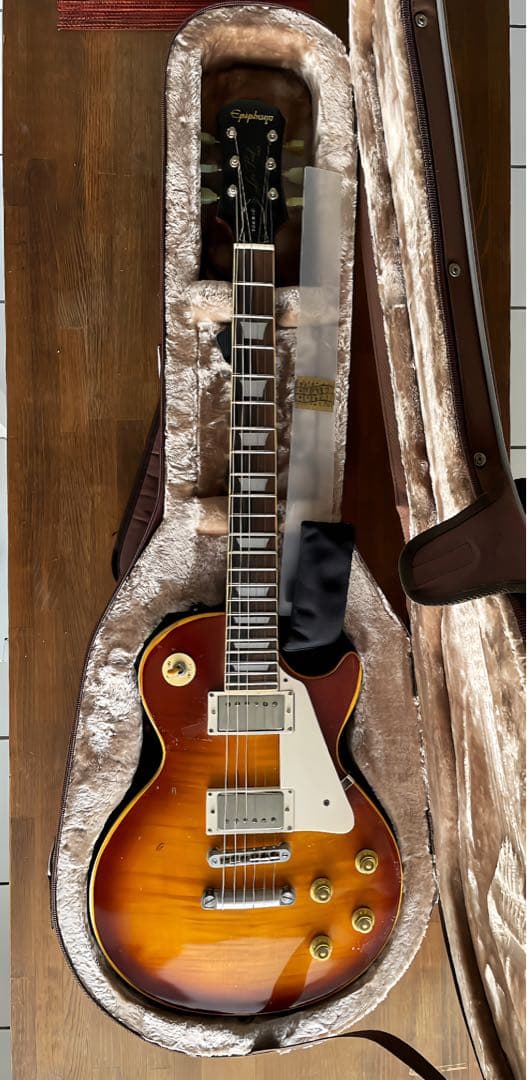 激安Epiphone Gibson レスポール改　レリック　セミハードケース付き