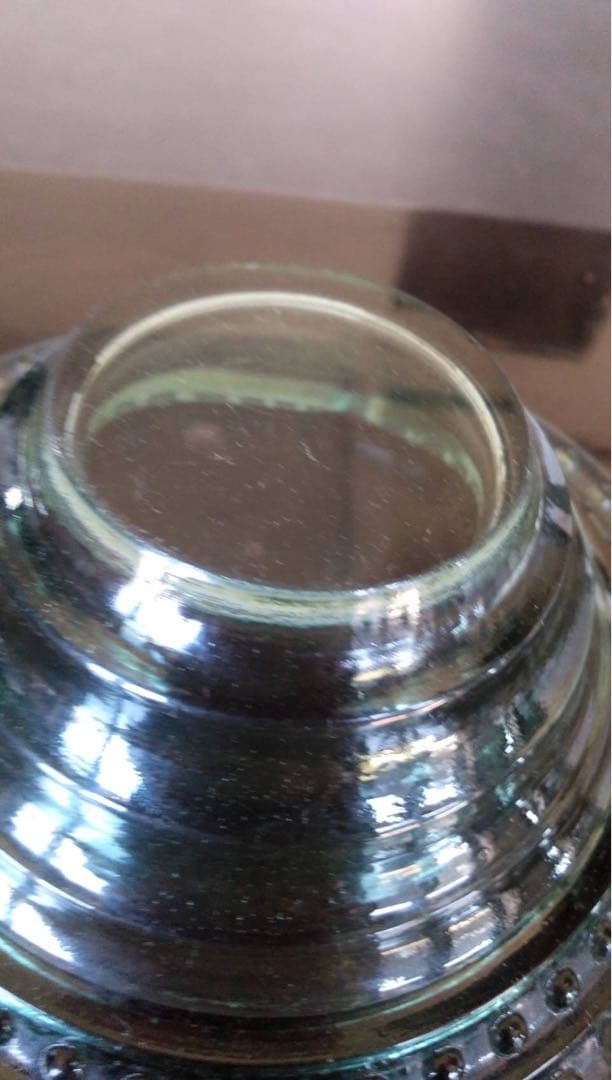 レトロガラス灰皿　昭和レトロ　古道具　プレスガラス　ビンテージ