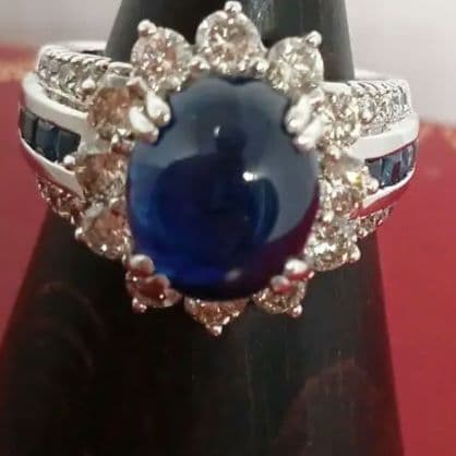 最終値下げ‼️6.40ctダイヤサファイアK18G　大幅値下げ‼️