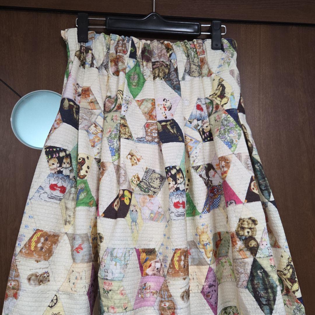 yukiemon 　パッチワーク　テキスタイル　スカート　M