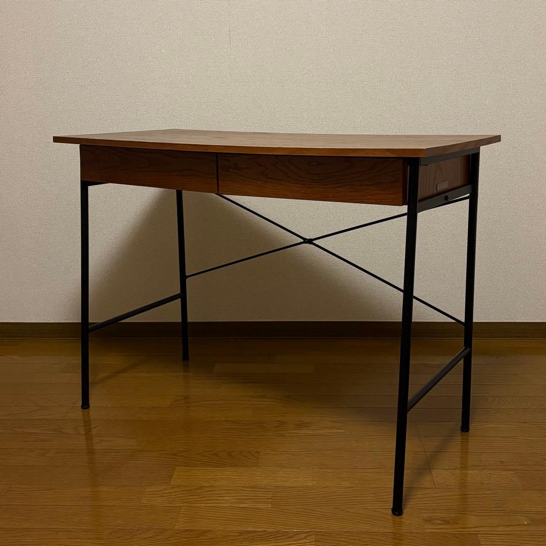 3/23まで nikoand ニコアンド デスク 机 ブラウン 木目 引き出し