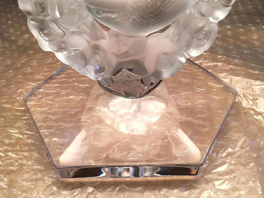 ○激レア LALIQUE Mésanges ラリック クリスタル テーブルランプ