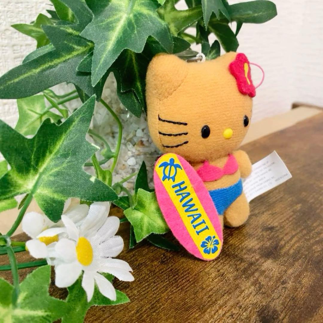 激レア★ 日焼けキティ　ハワイ　サーフィン　ミニマスコット　ストラップ　入手困難