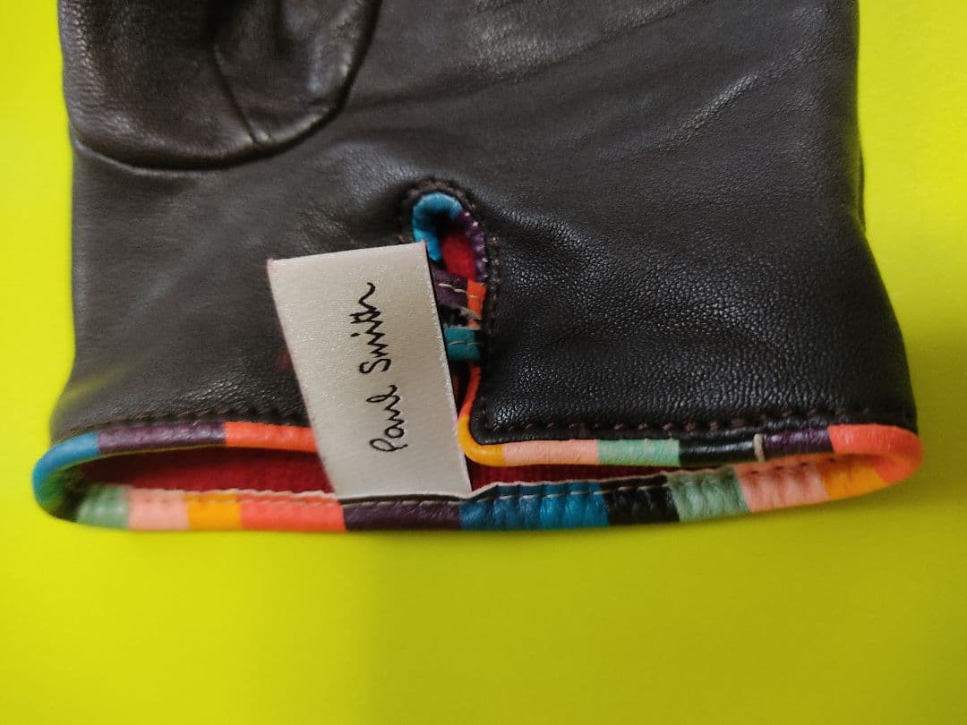 Paul Smith ダークブラウン レザー手袋 24cm