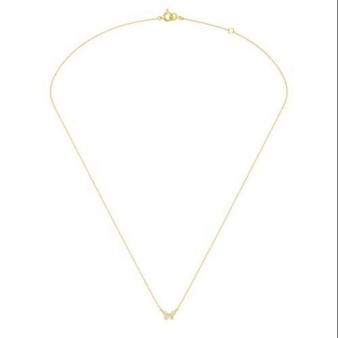 AHKAH バタフライパヴェ ネックレス(K18)