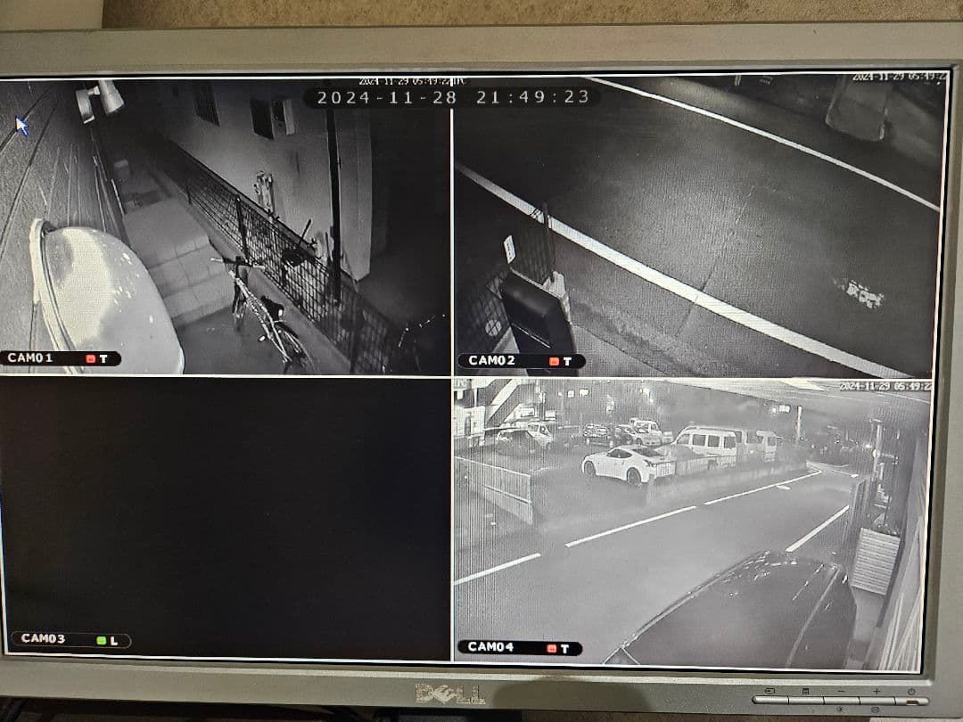 防犯カメラ 3台セット レコーダー付き　LANケーブルタイプ