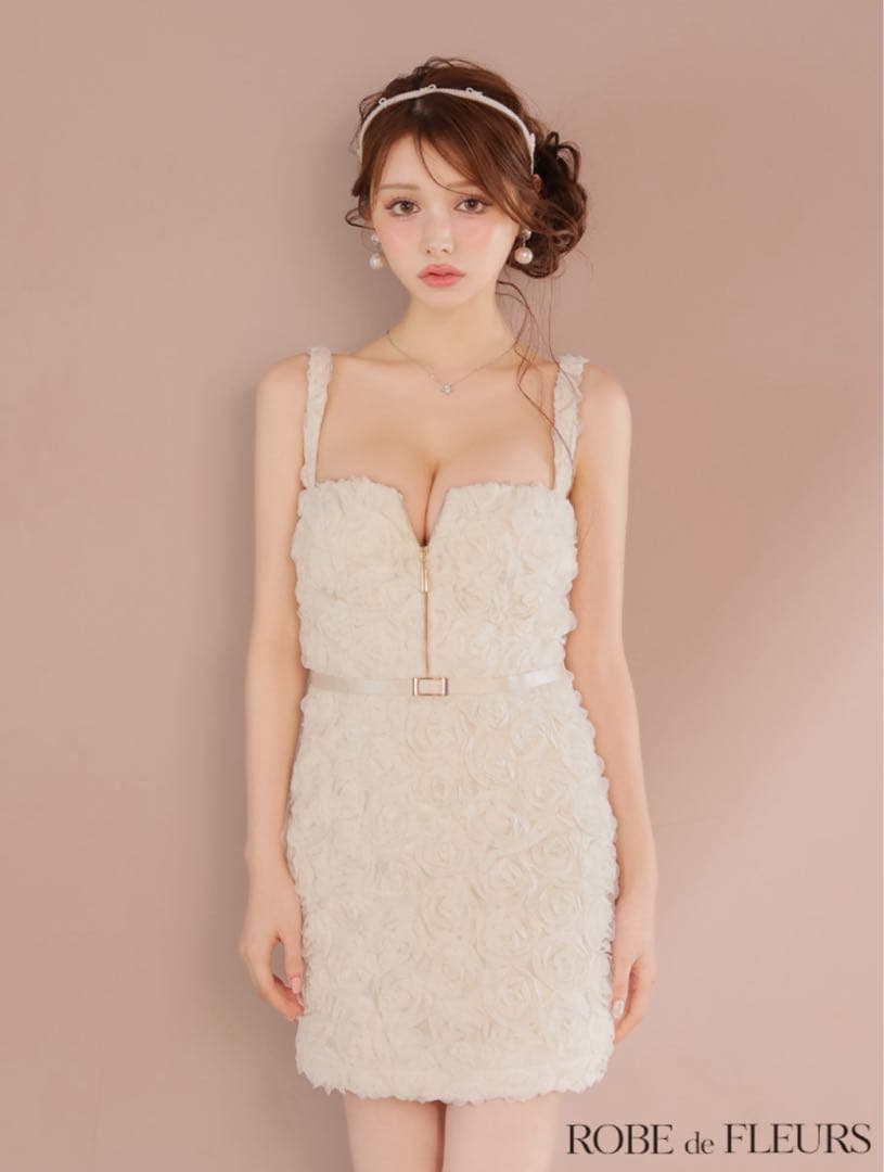ROBE de FLEURS ローズレースドレス