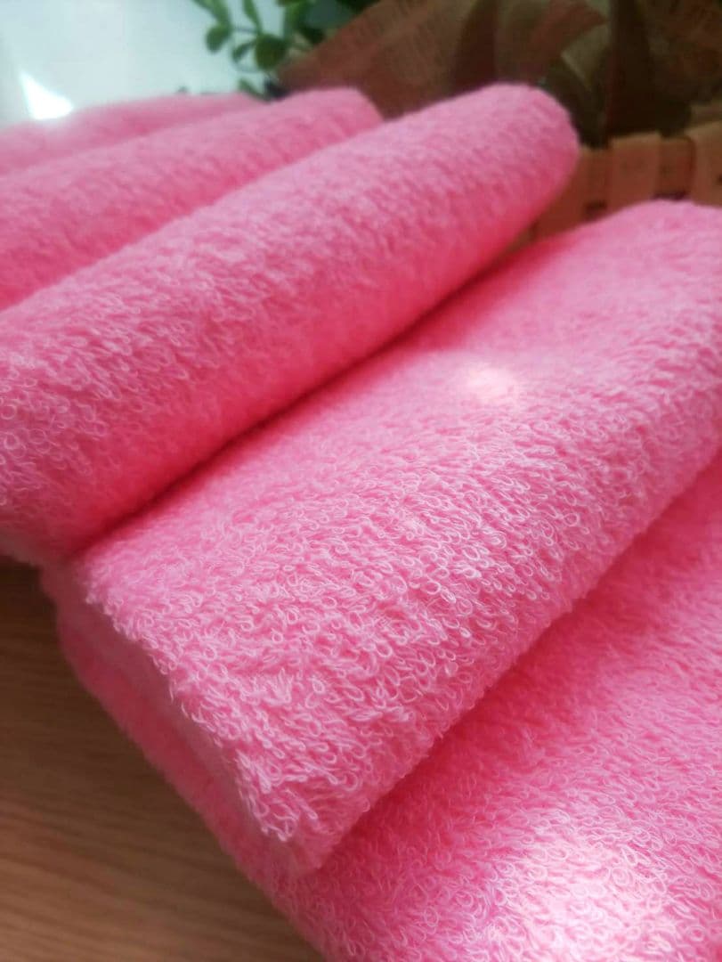 24枚組 新品泉州タオル 高級綿糸コーマコットンフェイスタオル【ピンク】