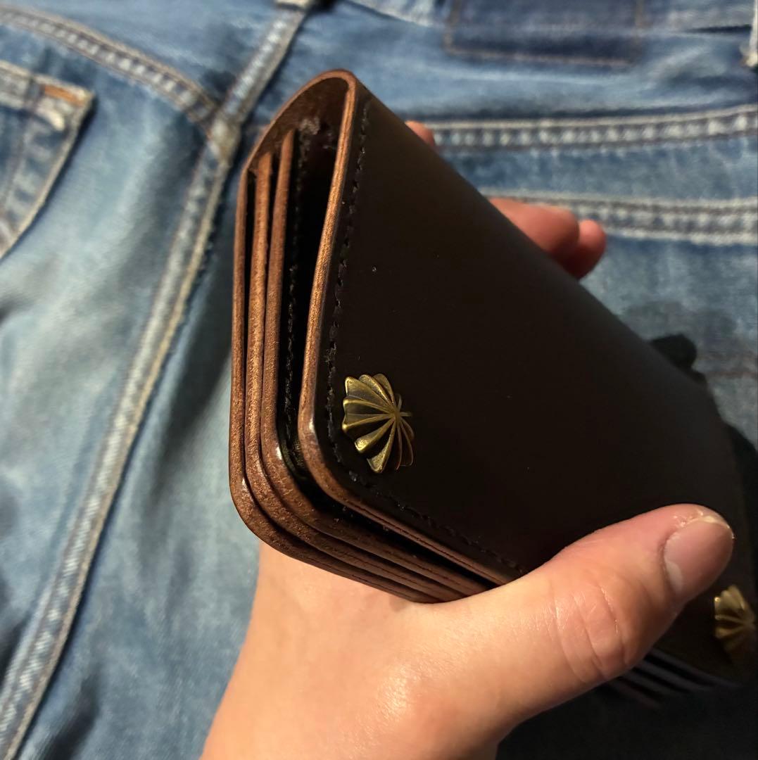 トラッカーウォレット　ミドル　イタリアンレザー　ブルガロ　アポロコンチョ