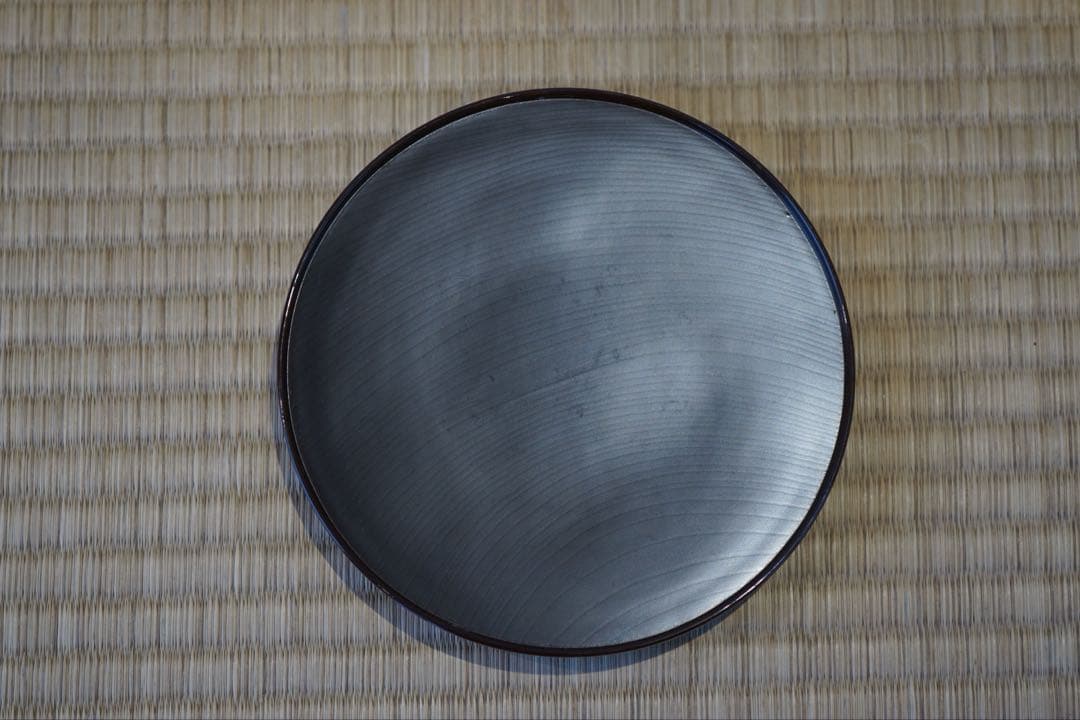 溜塗内黒 独楽形 蓋物椀 2客/ 木製漆器 茶懐石