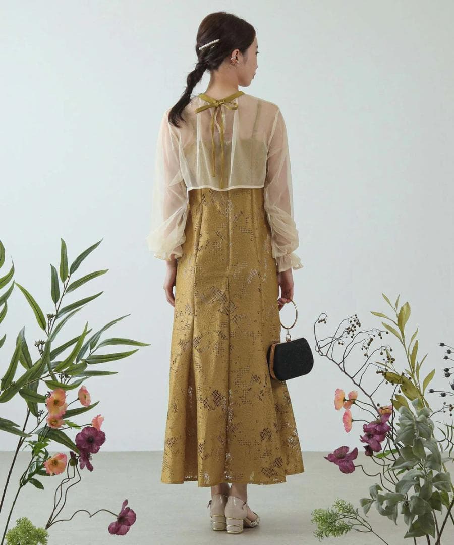 美品 kana カナ チュールボレロセット 結婚式 パーティー L大きいゆったり