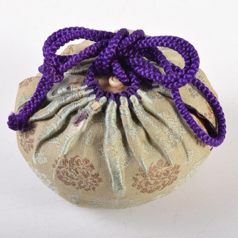 茶道具　京焼　平安　森岡嘉祥造　瀬戸　大海茶入　仕覆付　共箱　V　6959