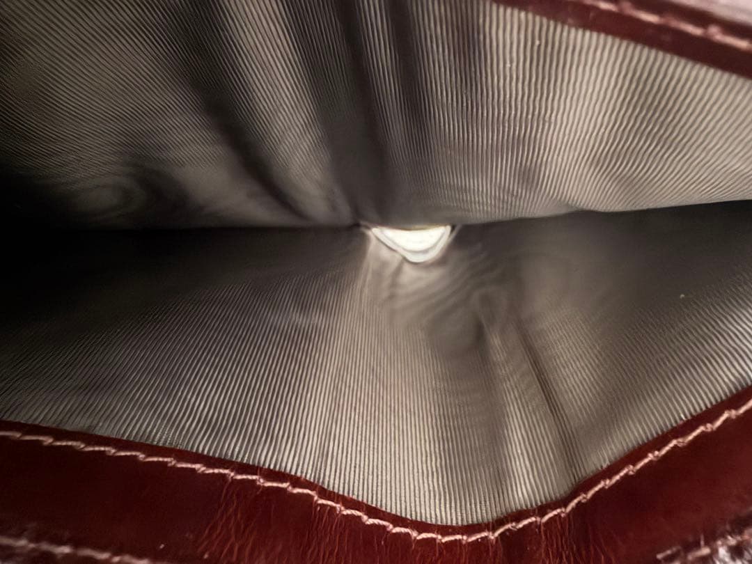 PRADA ソフトルックスレザー バーガンディ 三つ折り財布