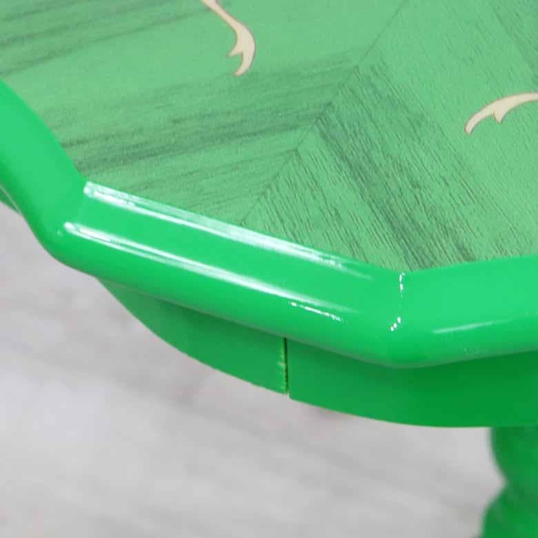 ティーテーブル イタリア グリーン 象嵌 カフェテーブル