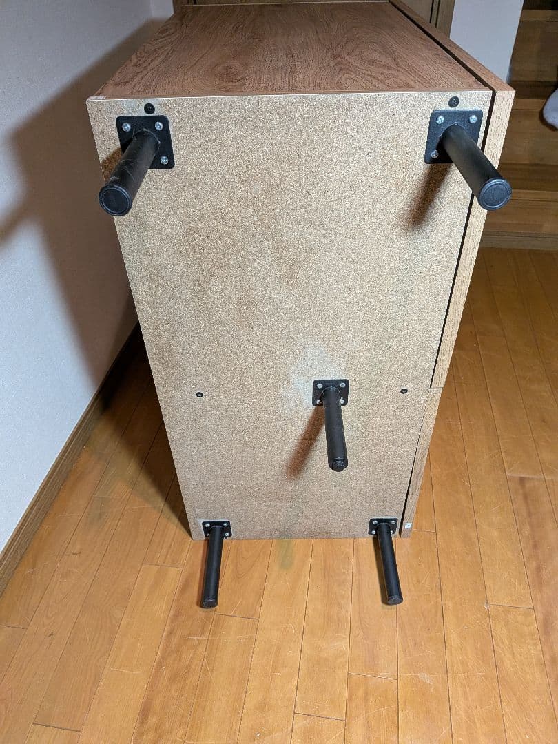 《送料込》LOWYA ラタン調キャビネット リビングボード 棚 収納ロウヤ