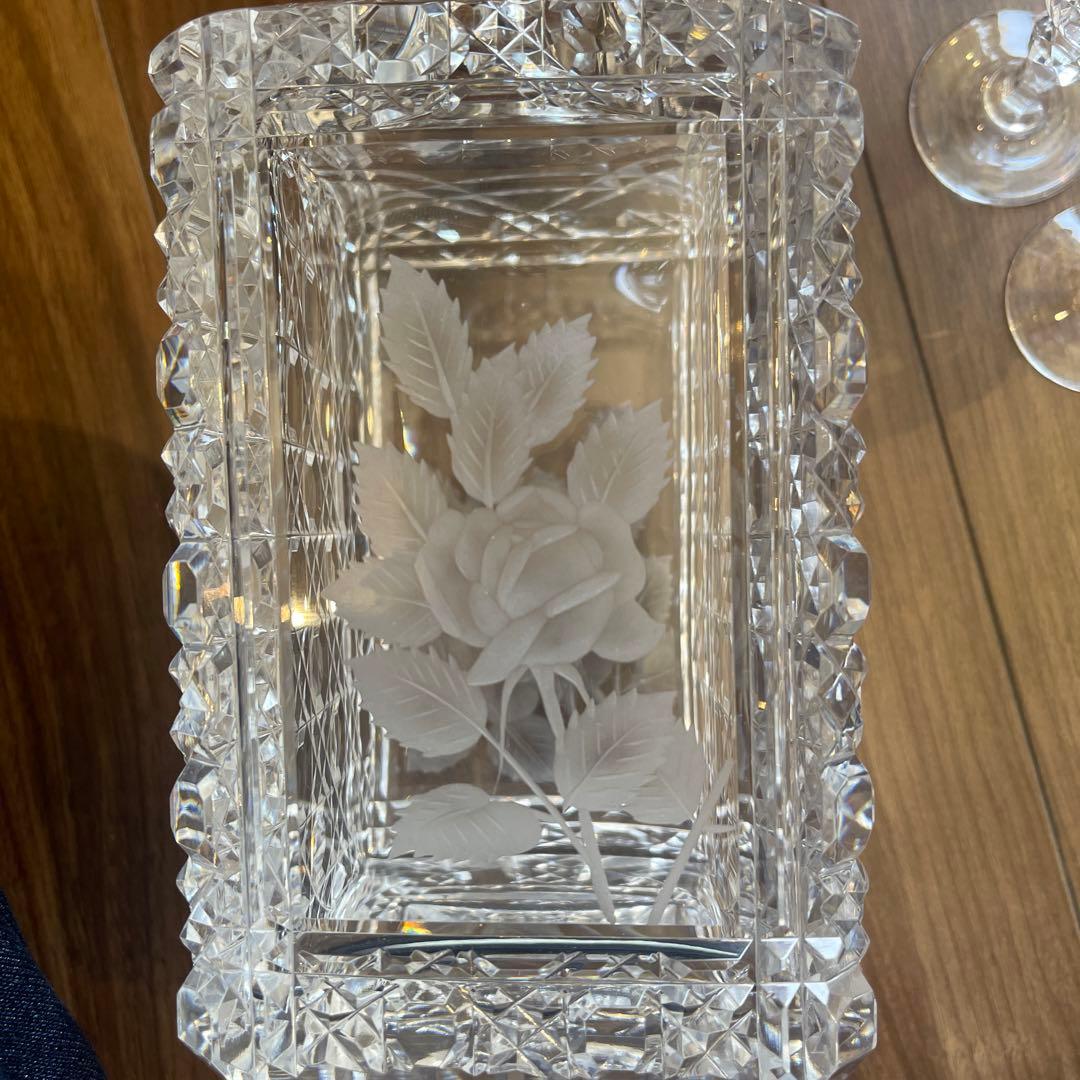 クリスタルガラス　アンティーク　デキャンタ　グラス5客セット