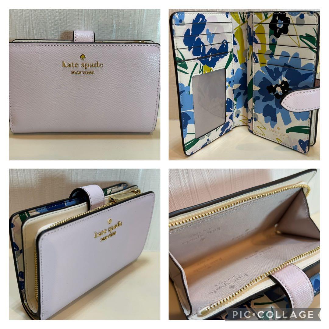 正月SALE新品未使用　箱入り　ギフト　ケイトスペード 二つ折り財布　フラワー