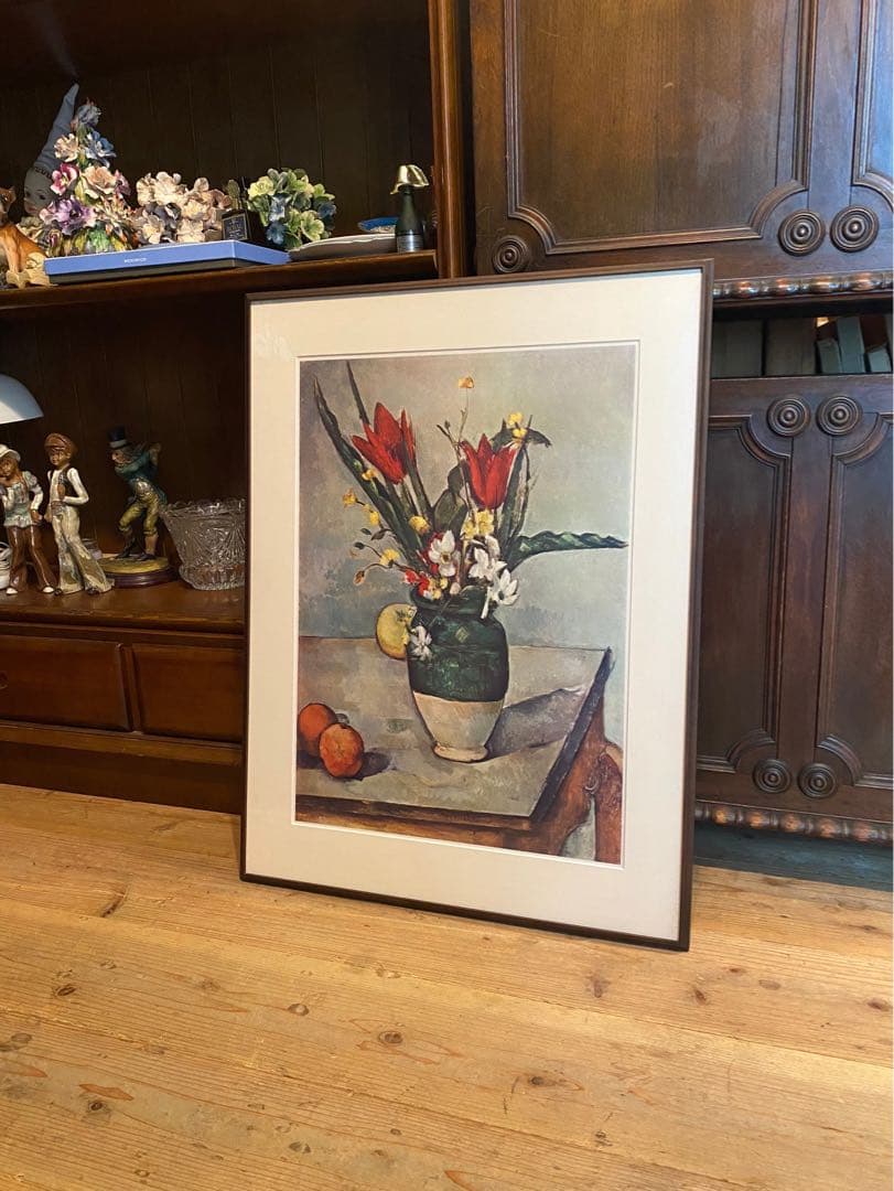 ポール・セザンヌ チューリップの花瓶 額縁 インテリア