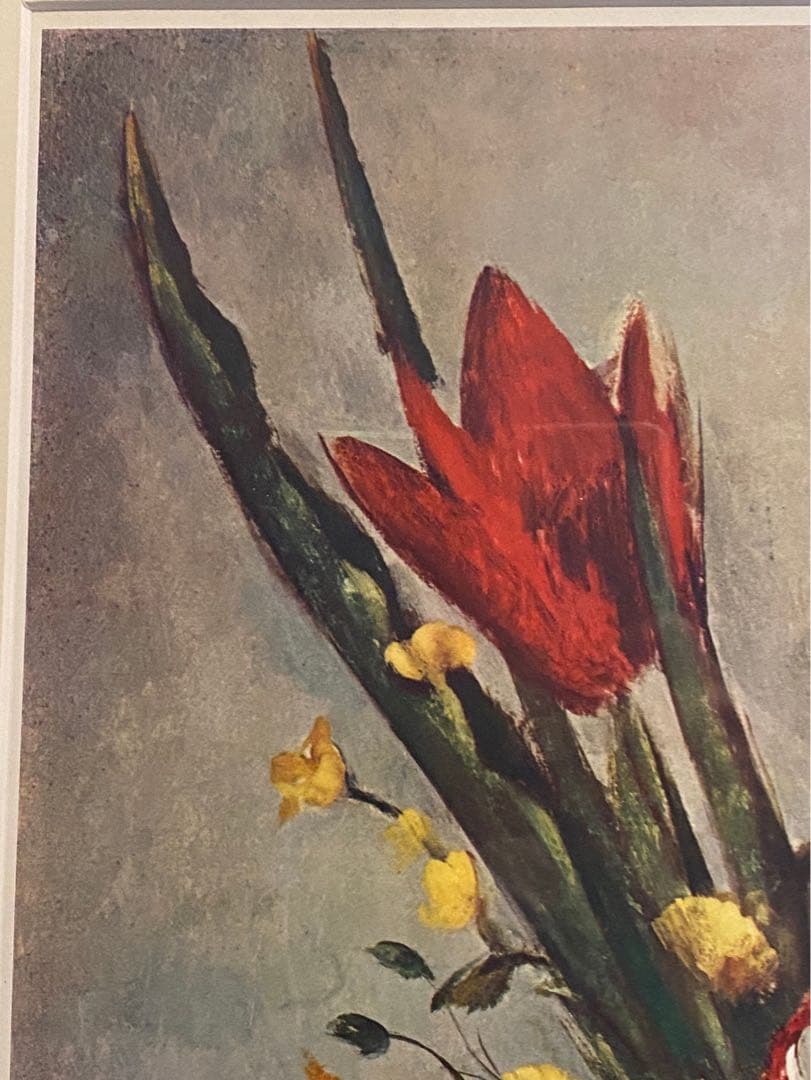 ポール・セザンヌ チューリップの花瓶 額縁 インテリア