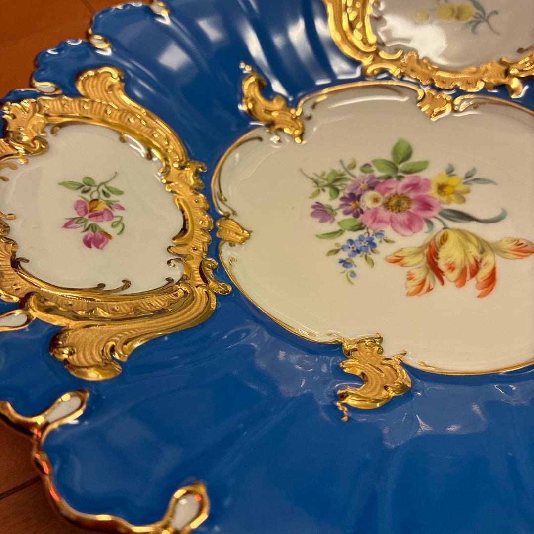 美品　マイセン　グランツゴールド　飾皿