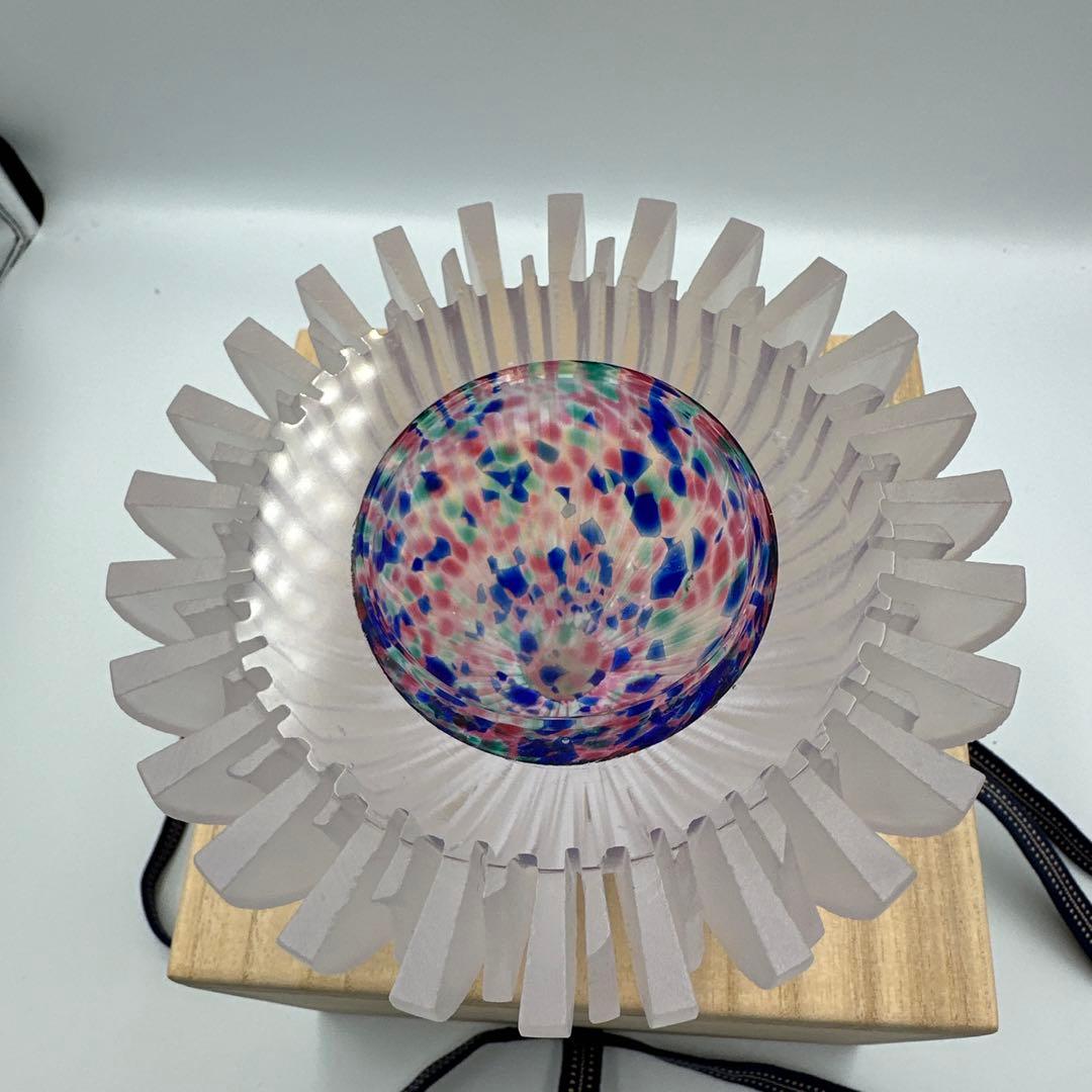 江戸切子作家　山田輝雄　作ガラス花器　オブジェ　伝統工芸　アート　インテリア