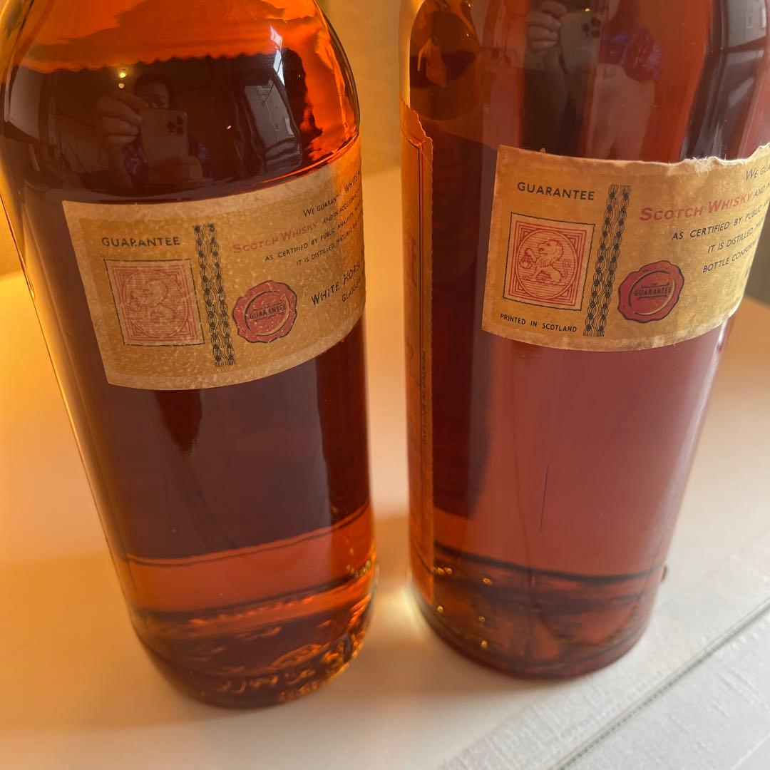 ホワイトホース 1960年代　馬車　4頭　左馬　760ml 946ml 2本組