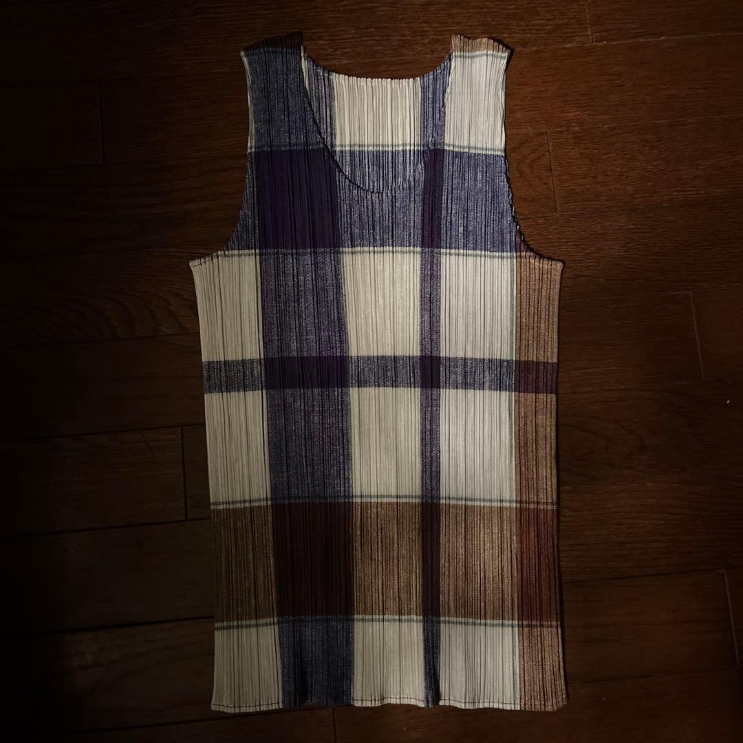 PLEATS PLEASE プリーツタンクトップ マルチカラー