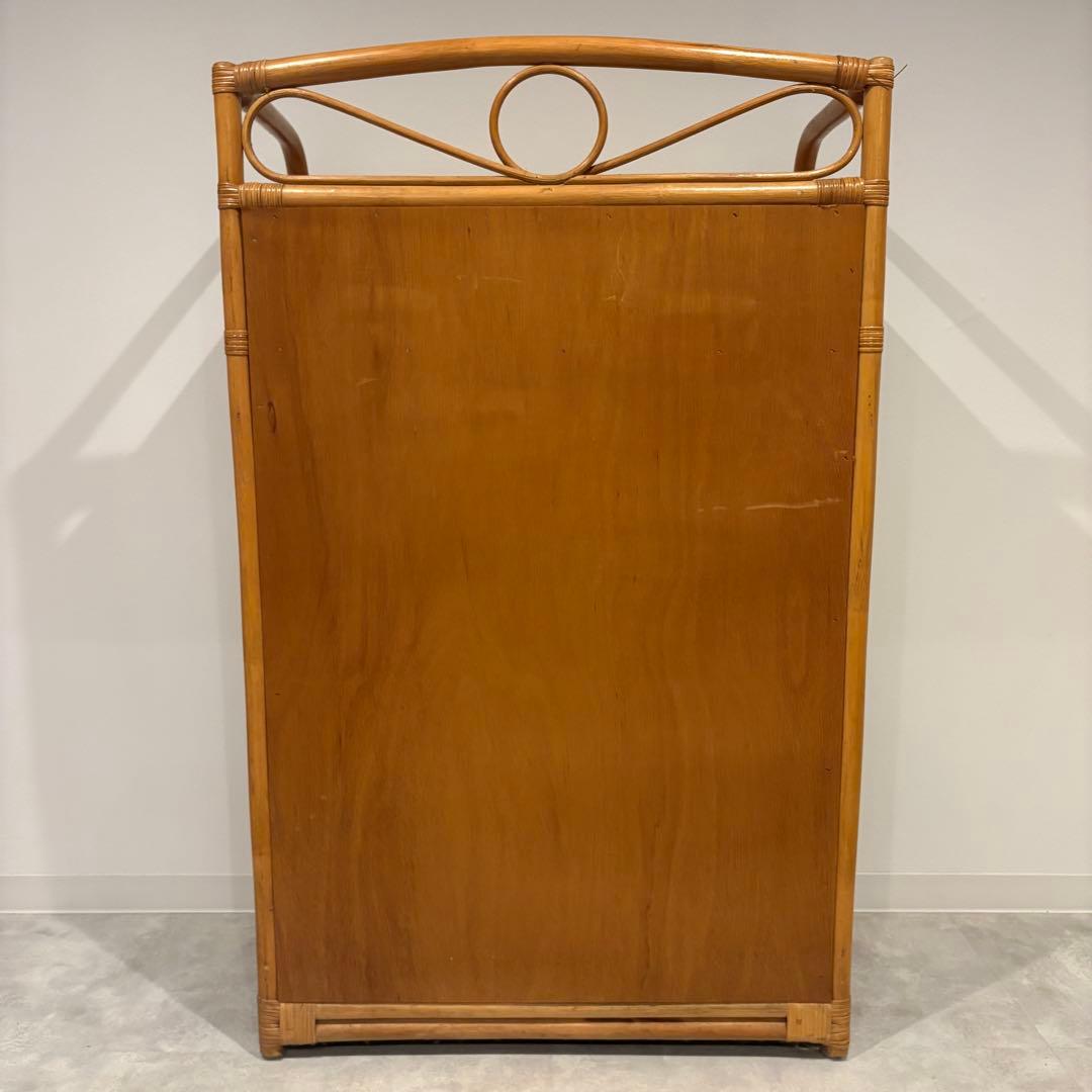 ラタン 籐　ランドリーキャビネット　ランドリーチェスト　シューズラック