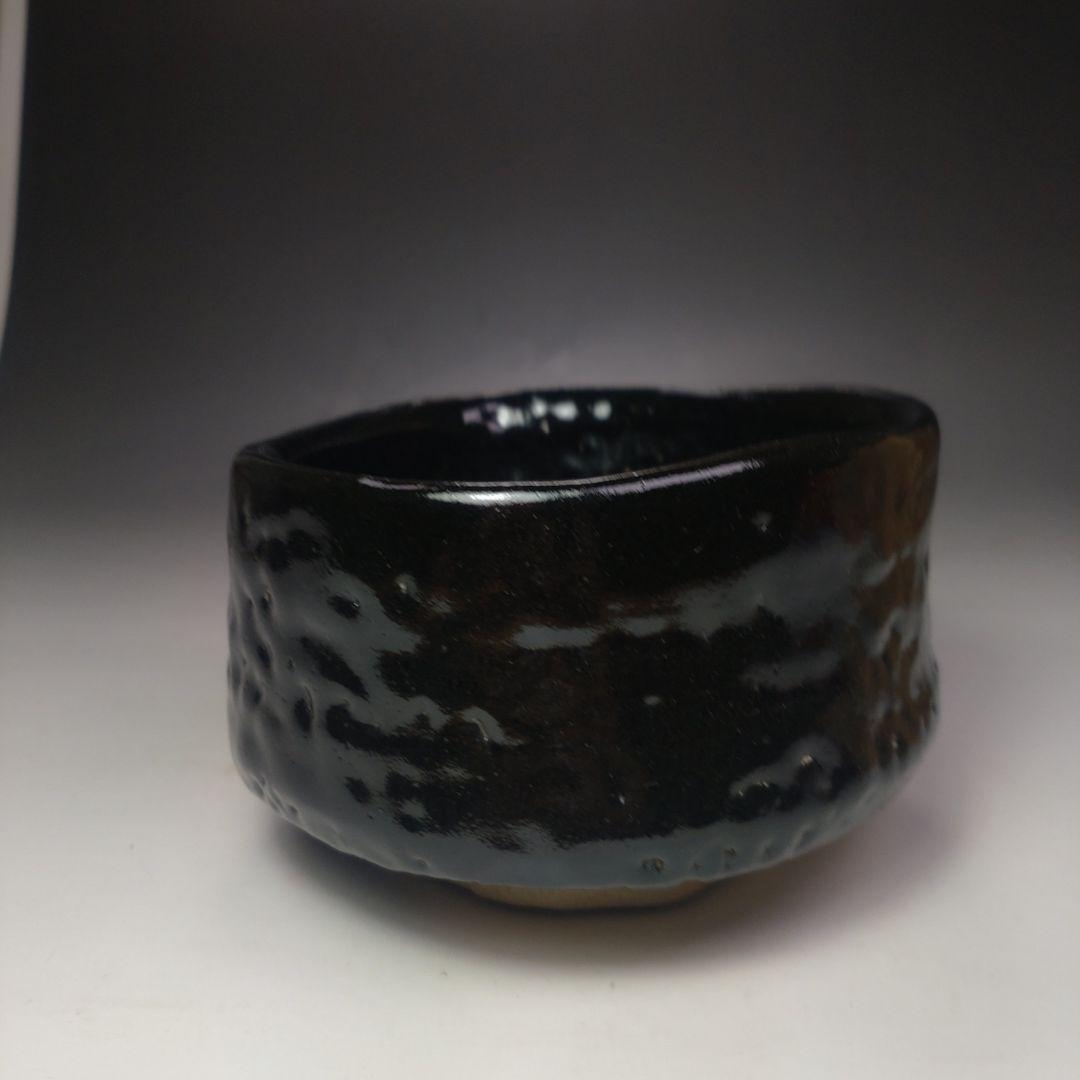 イ110 茶碗『加藤春鼎』『黒引出し茶碗　共箱』抹茶碗　茶道具