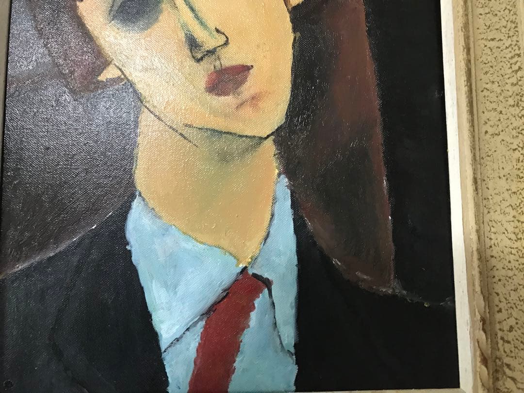 アメデオ・モディリアーニ　ルネ・キスリングの肖像　油絵肉筆模写