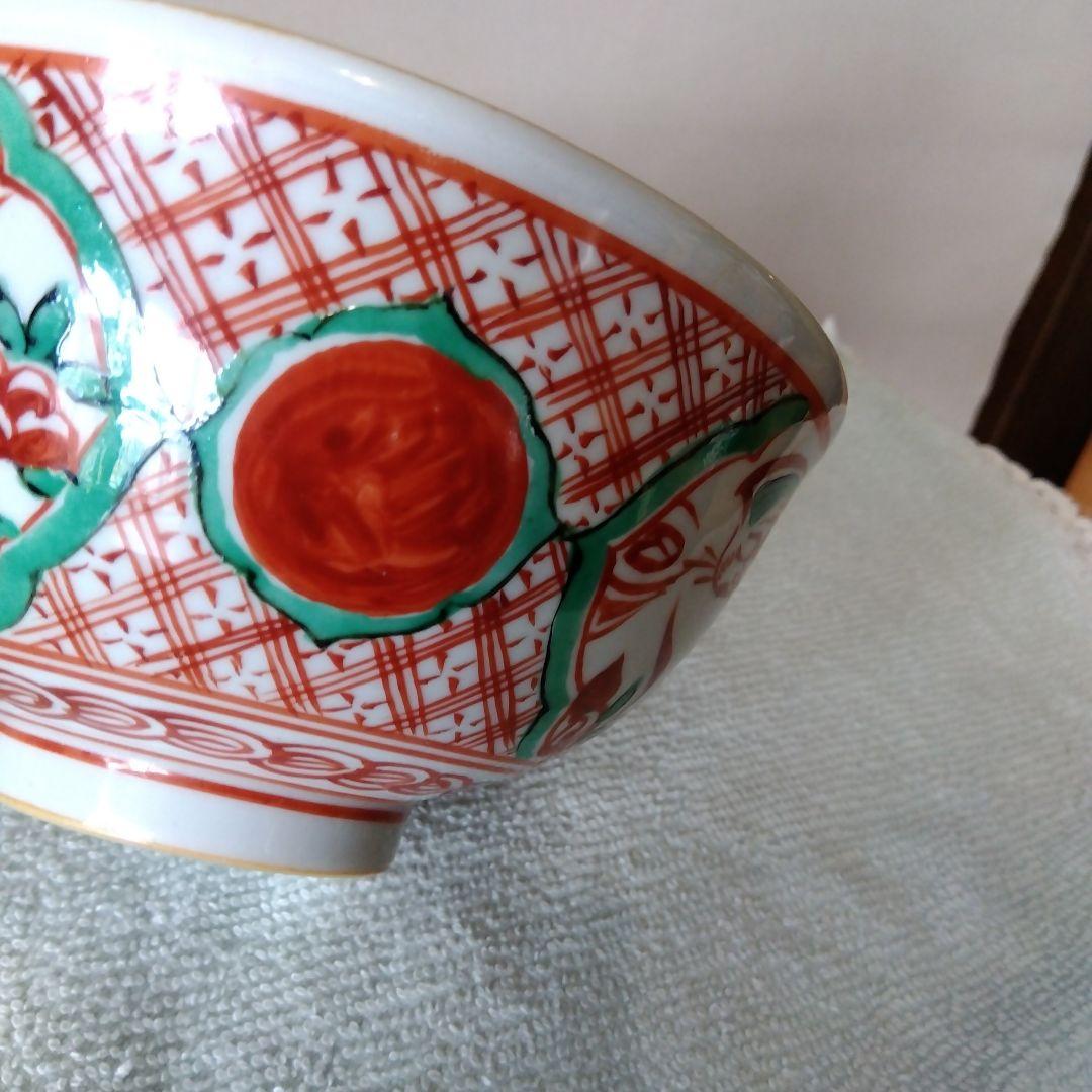 新*仏様 【井上　規】赤呉須花鳥　茶碗