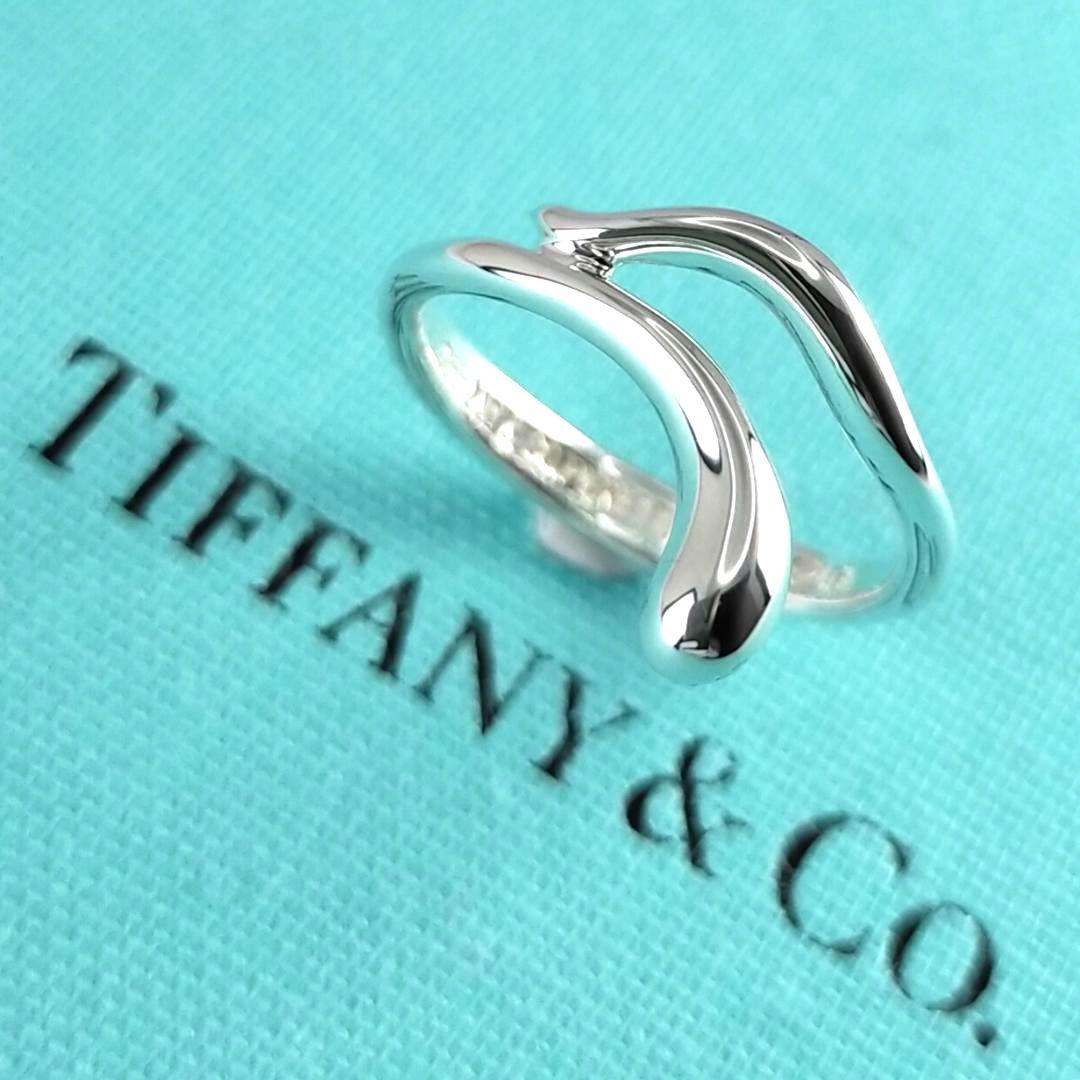 ●SALE●【ティファニー】ティアドロップ　ウェーブ　リング　８号　2309