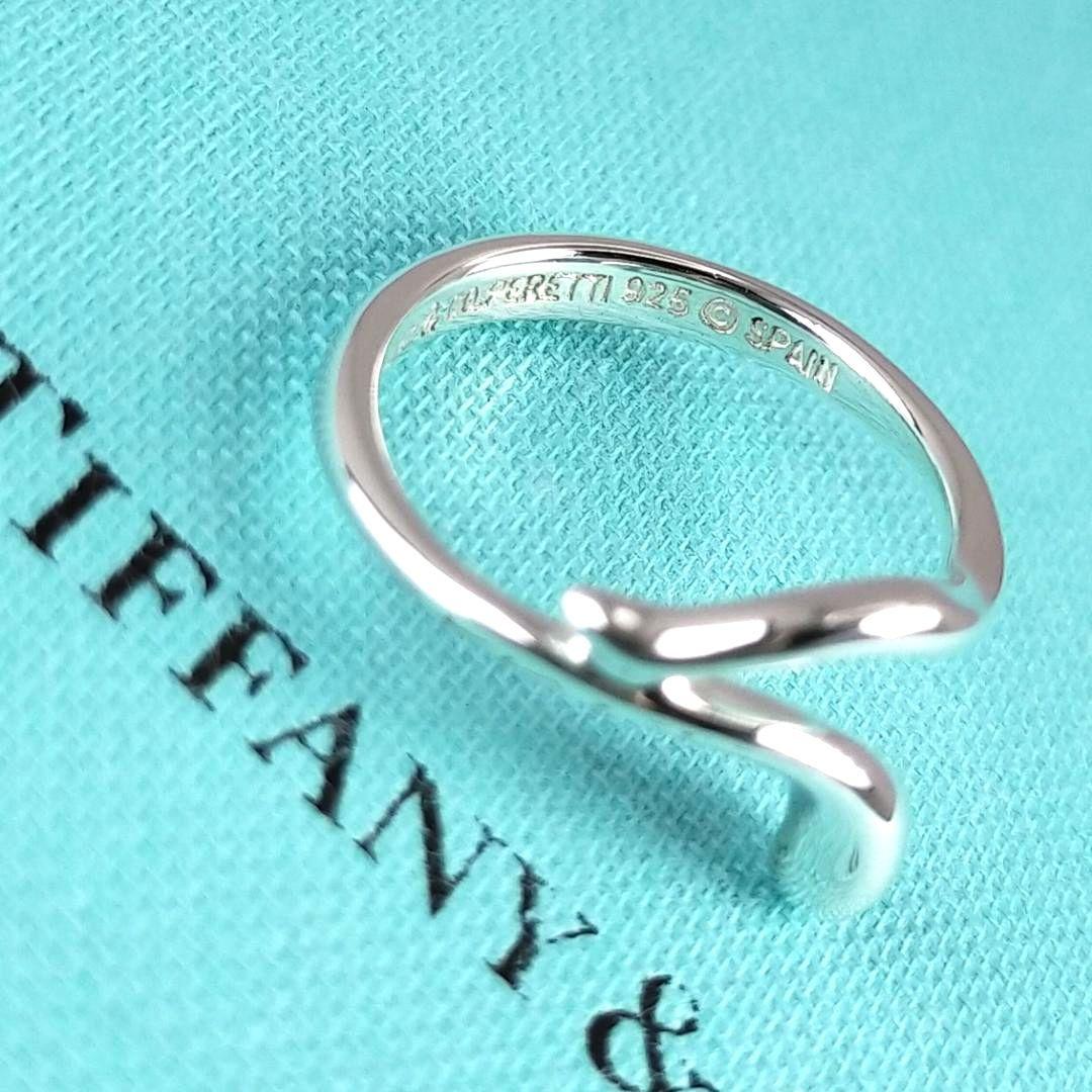 ●SALE●【ティファニー】ティアドロップ　ウェーブ　リング　８号　2309