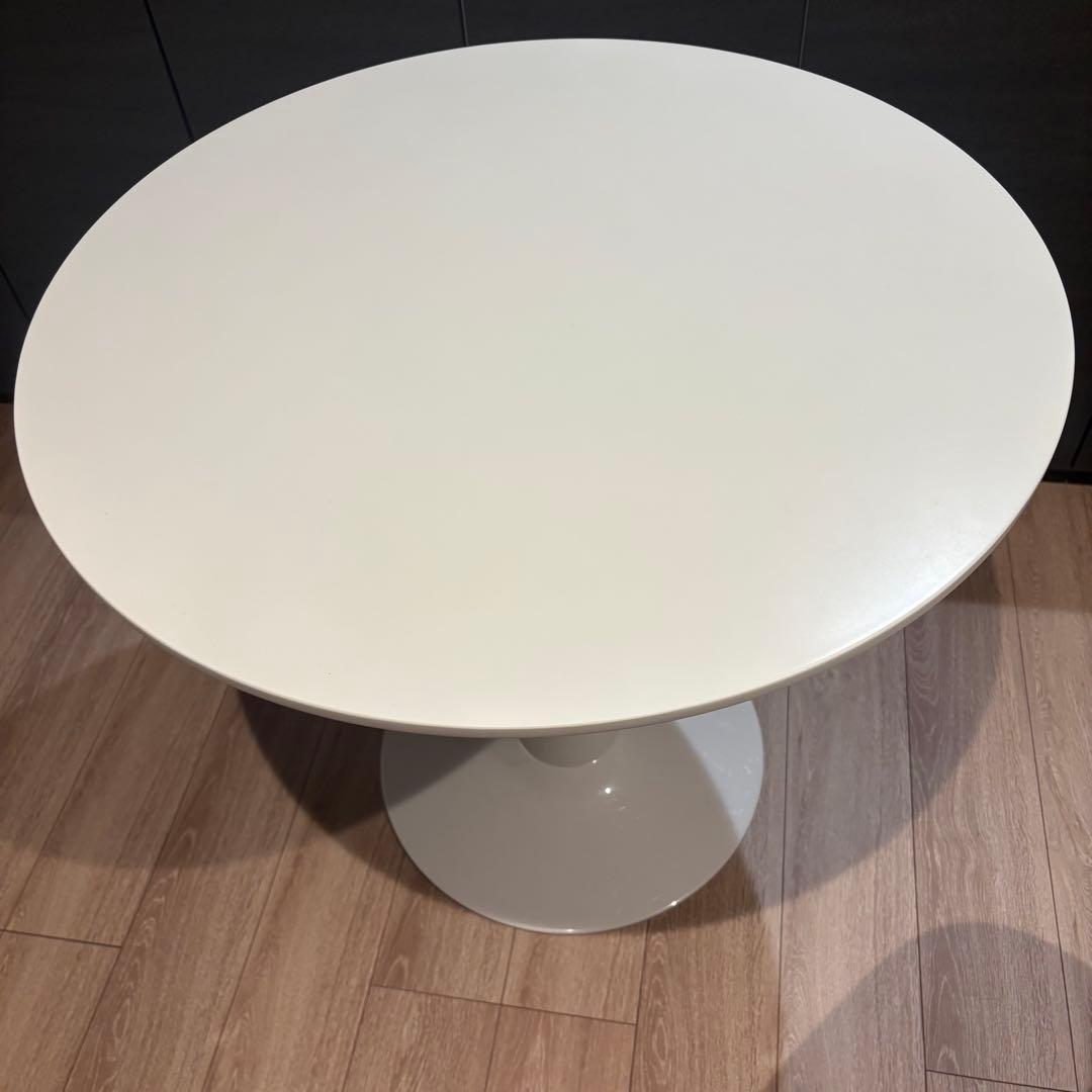 丸テーブル　カフェテーブル　ホワイト　直径80cm