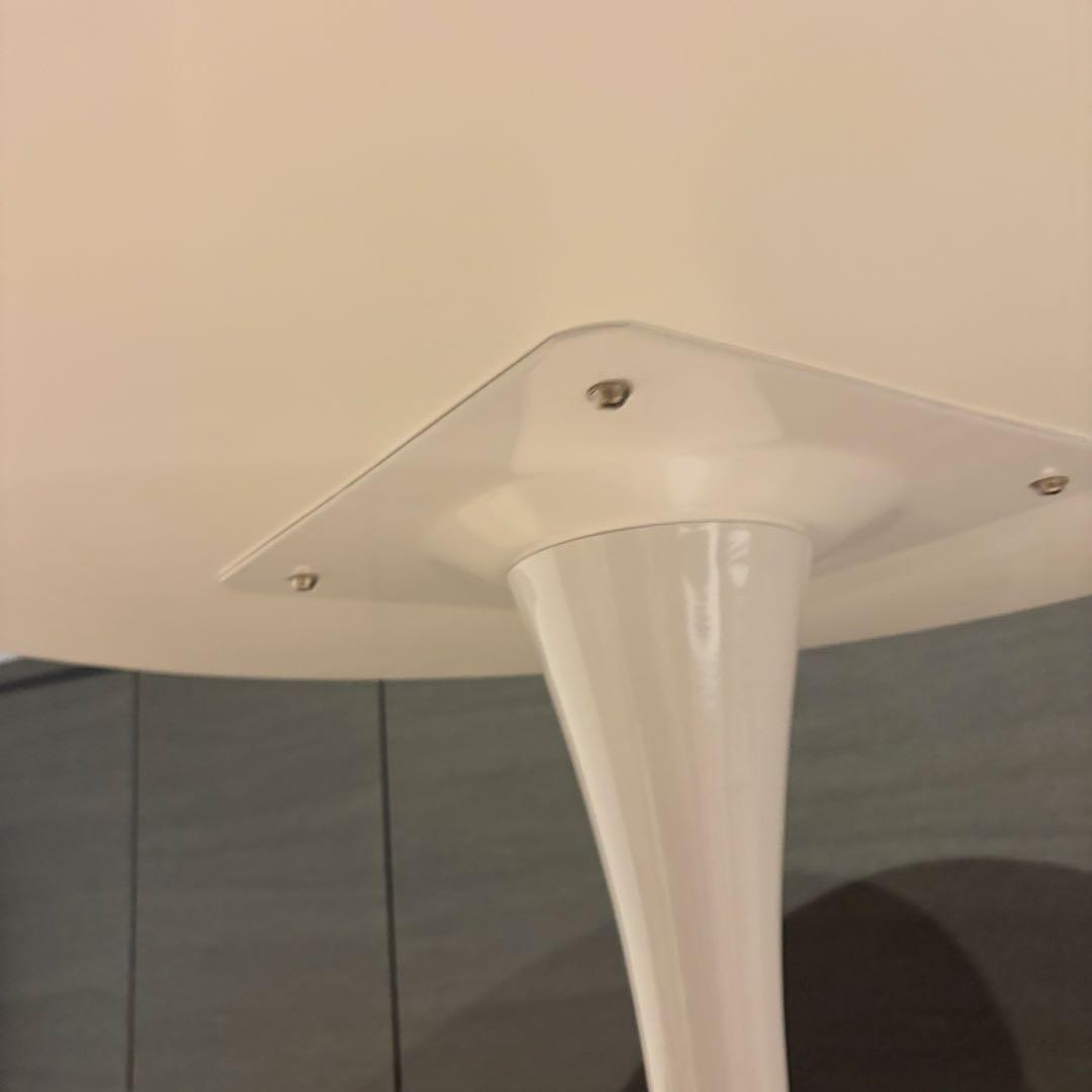 丸テーブル　カフェテーブル　ホワイト　直径80cm