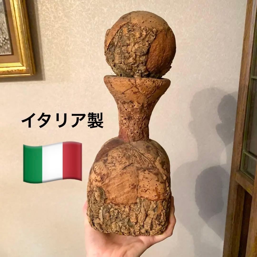 樹皮コルクで覆われたガラス瓶(スクエア)