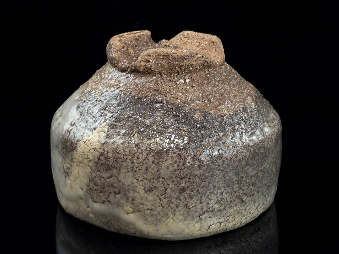 萩焼 玉隆山【吉田萩苑】作 萩茶碗 在銘 茶道具 木箱付 R811111