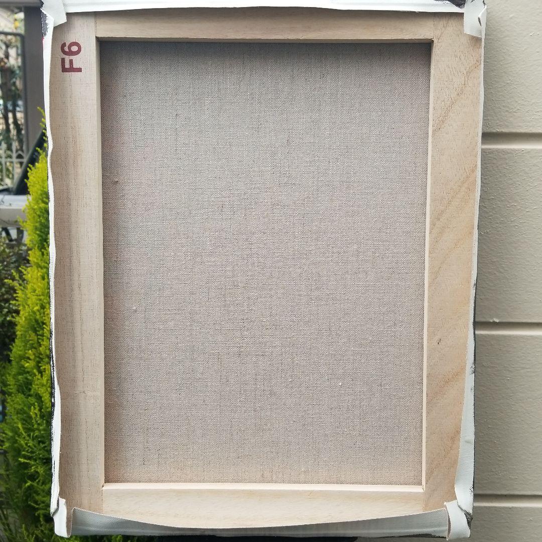 油絵　専用　大好きな馬に乗る鳥