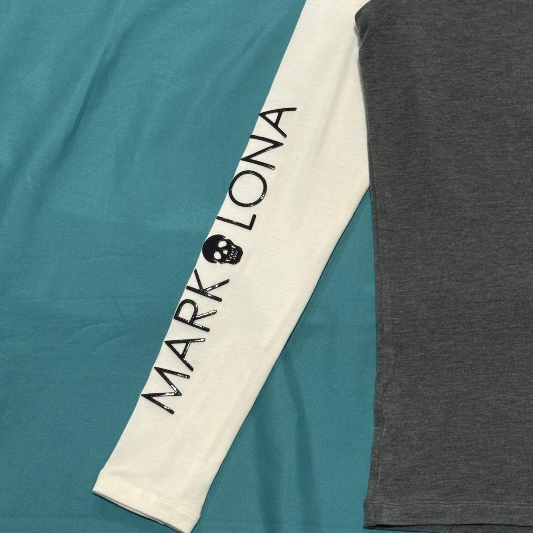 ひろひろさん専用マークアンドロナ　タートルネック長袖シャツ　グレー／ホワイト