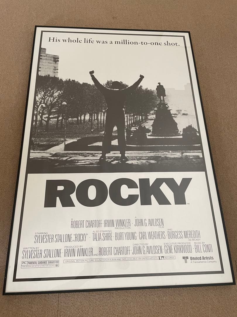 世界堂　額縁　映画「Rocky」ポスター付き