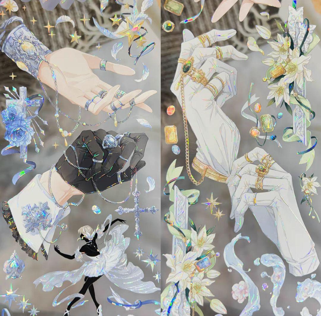 切売 1220★ 海外 マスキングテープ マステ PET 装飾 人物 贝壳光