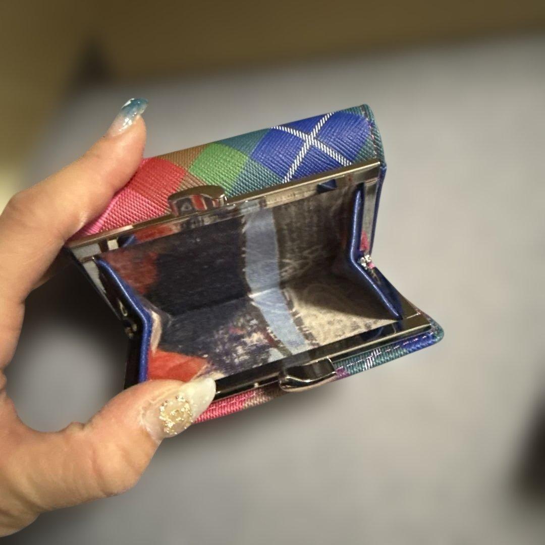 新品未使用 ヴィヴィアンウエストウッド キャンディタータン 三つ折り財布 がま口