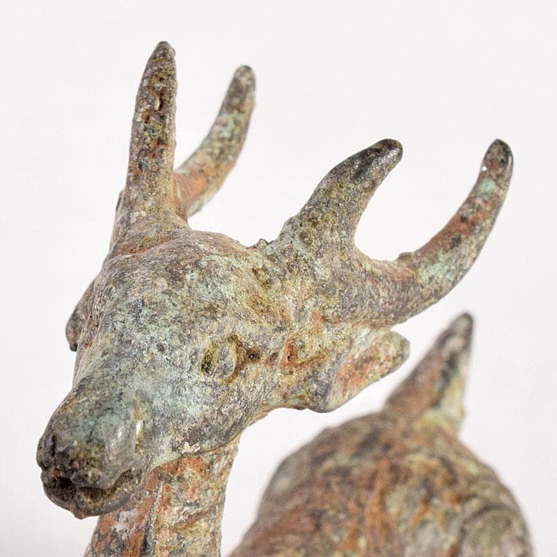 中国　古銅青銅　神獣　麒麟　紙鎮　置物　V　7950