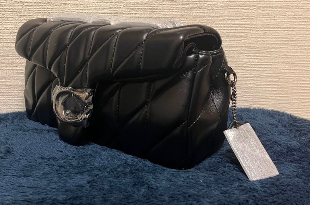 【新品】COACH タビー ショルダー バッグ 26・キルティング　ブラック金具