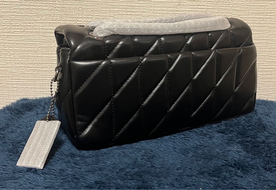 【新品】COACH タビー ショルダー バッグ 26・キルティング　ブラック金具