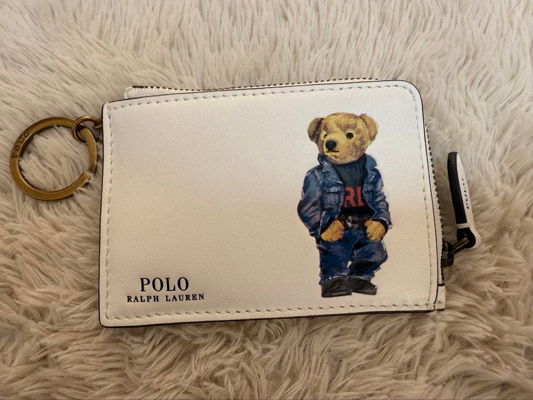 Polo Ralph Lauren ポロベア レザー ジップ カード ケース